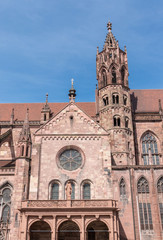 Fototapeta na wymiar Freiburg Cathedral exterior