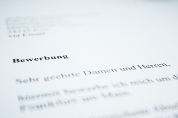 Fototapeta premium Bewerbung