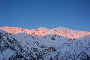 Fototapeta na wymiar Nanga Purbat Peak with sunlight
