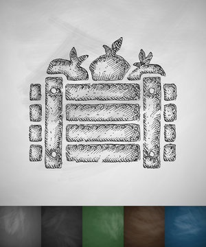 Wooden Crate Vegetables Icon