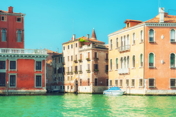 Naklejka premium Old colorful houses in Venice, Italy.