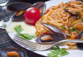 Spaghetti with Mussels