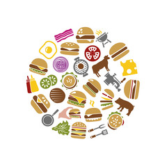 hamburger icons in circle