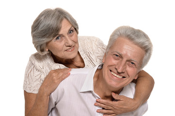 Happy smiling old couple