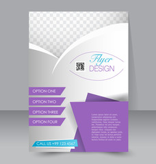 Flyer template. Business brochure. A4 poster for business
