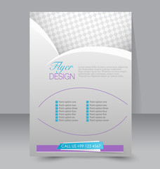 Flyer template. Business brochure. A4 poster for business