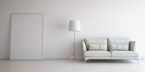 Interior of a white room