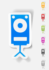 realistic design element. large audio speaker