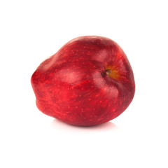 Red apple on white background