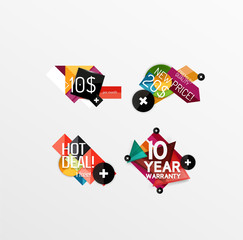 Set of labels, stickers, banners, badges and elements for sale