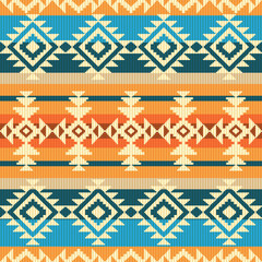 Navajo style geometric seamless pattern - 82293793