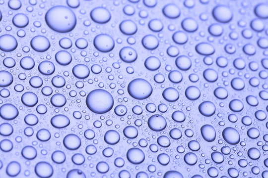 blue background of water drops
