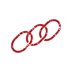 Red grunge chain logo