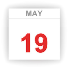 May 19. Day on the calendar.