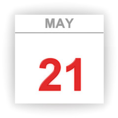 May 21. Day on the calendar.