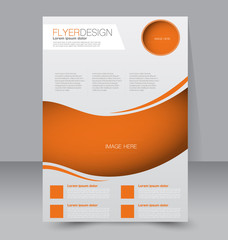 Flyer template. Business brochure. A4 poster for business.