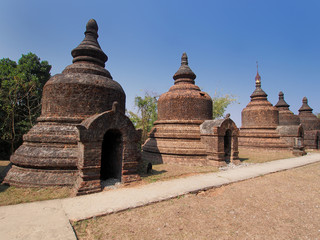 Ancient temple in Mrauk u, Burma