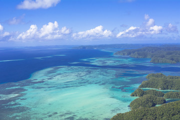 Fototapeta premium パラオのセブンティ・アイランド空撮