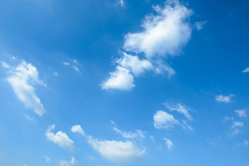 beautiful blue sky with clouds