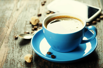 Blue coffee cup
