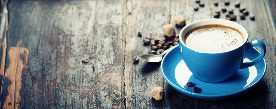 Fototapeta Blue coffee cup