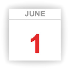 June 1. Day on the calendar.