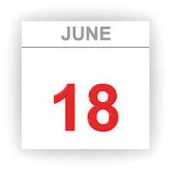 June 18. Day on the calendar.
