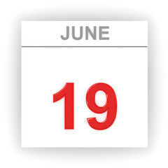 June 19. Day on the calendar.