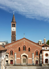 Fototapeta na wymiar S. Eustorgio church, Milan Italy