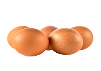 Eggs isolated on white background