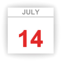 July 14. Day on the calendar.