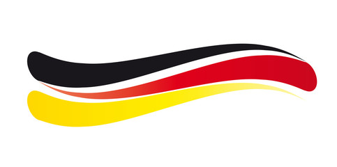 Schwarz, Rot, Gold - Flagge von Deutschland, Bannergrafik für deutsche Produkte, Werbung und Marketing für die Region in Mitteleuropa