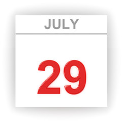 July 29. Day on the calendar.