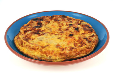 Tortilla dans un plat