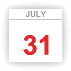 July 31. Day on the calendar.