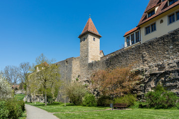 Fototapeta na wymiar Turm 3 im mittelalterlichen Rothenburg 03