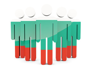 People with flag of bulgaria