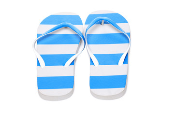 Summer flip flops isolated on white background