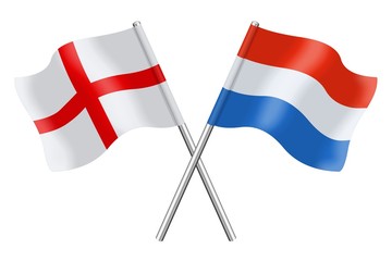 Flags: England and Luxembourg