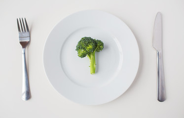 close up of broccoli on plate