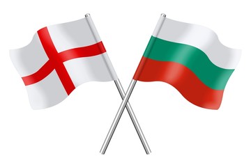 Flags: England and Bulgaria