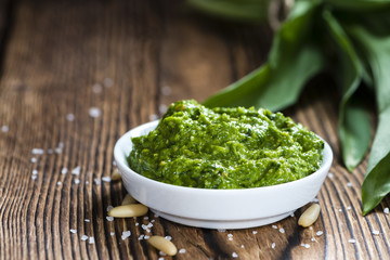 Portion of Ramson Pesto