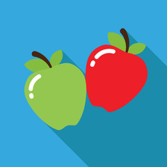 Icon of flat apples .Vector