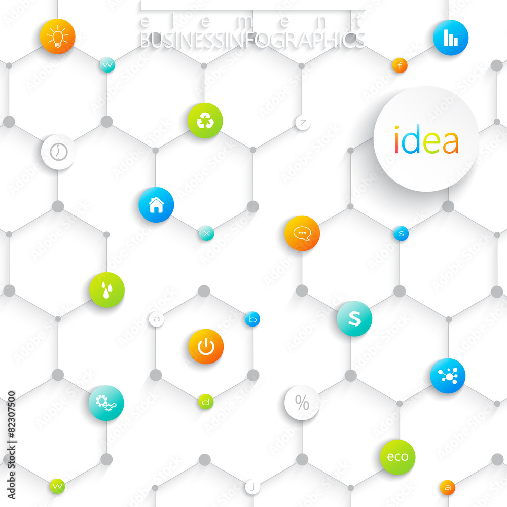 Poster modern infographic design with place for your text. can be used