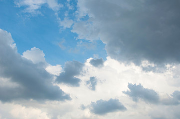 clouds in the blue sky