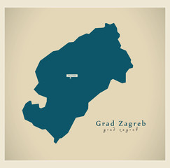 Modern Map - Grad Zagreb HR
