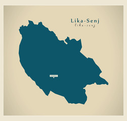 Modern Map - Lika Senj HR