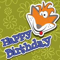 Happy birthday card design. Vector illustration