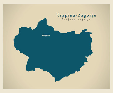 Modern Map - Krapina Zagorje HR