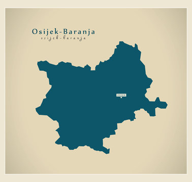 Modern Map - Osijek Baranja HR
